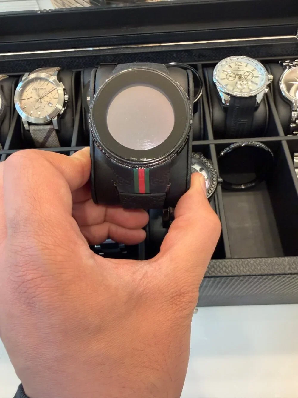 Gucci Swiss Made Watch | Genuine Black Diamond Bezel | Rare